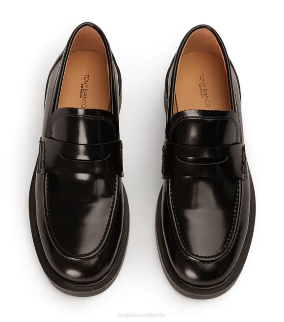 Slipper| de Tony Bianco Frauen schätze Wohnungen Schwarz hochglänzend 4624588
